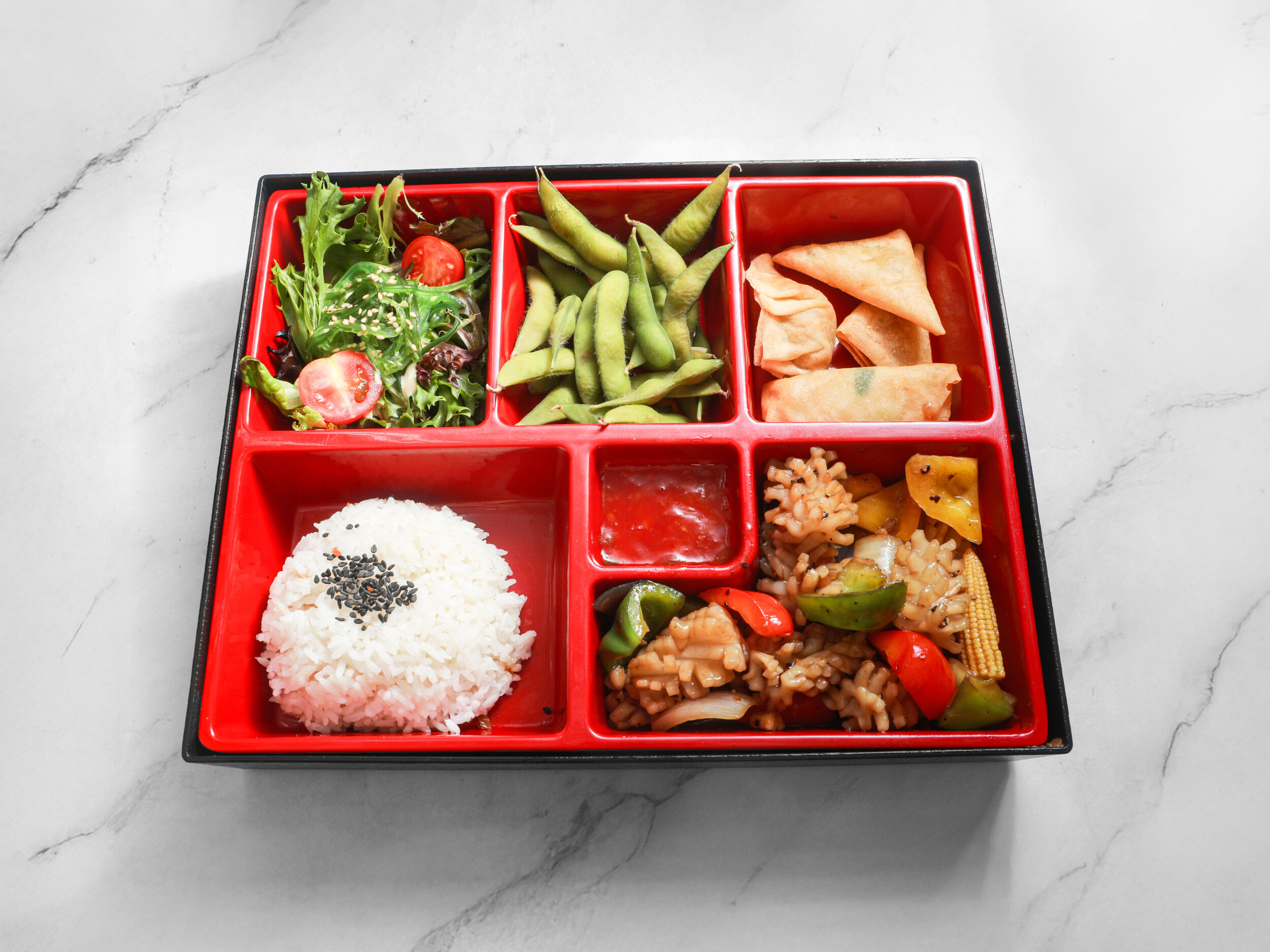 Inktvis met zwarte peppersaus